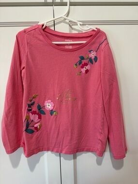 Carter's Coral Pink Floral Long-Sleeve Tee
